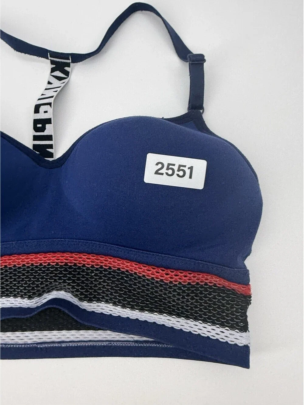 PINK Victoria’s Secret Wireless Sports Bra Lined M Blue (2551)